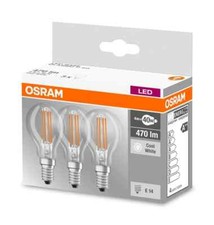 Osram Base E14 3er Set LED Birne Filament 4W 470Lm neutralweiss