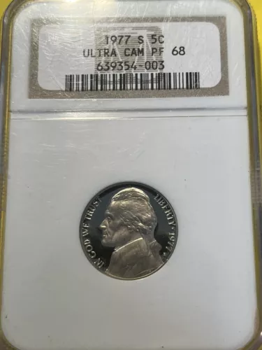 1977S NGC PF68 UC Jefferson nickel