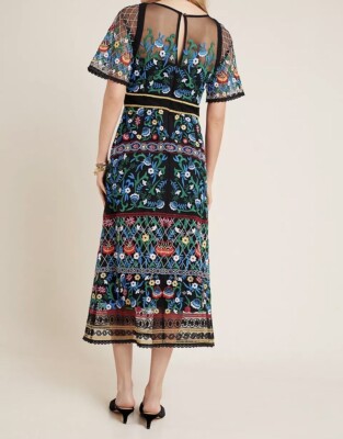 Anthropologie NEW Esther Embroidered Midi Dress Size 2 Petite US 2P | eBay Anthropologie NEW Esther Embroidered Midi Dress Size 2 Petite US 2P | eBay
