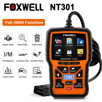 Foxwell NT301 Car Diagnostic Tool OBD2 Scanner Code Reader OBD II Check Engine