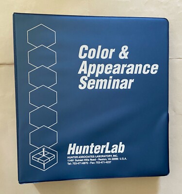 Hunter Lab Color & Appearance Seminar Study Notebook File - 1994