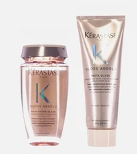 Kerastase Gloss Absolu Bain Hydra Glaze Shampoo & Conditioner 8.45oz/250ml SET 