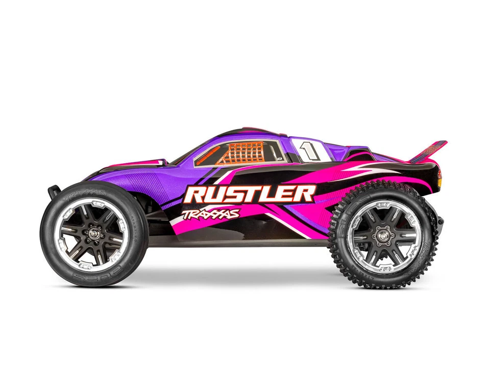 Traxxas Rustler RTR HD pink mit Akku und USB-C Ladegerät TRX37254-8-PINK  - Bild 3 von 4