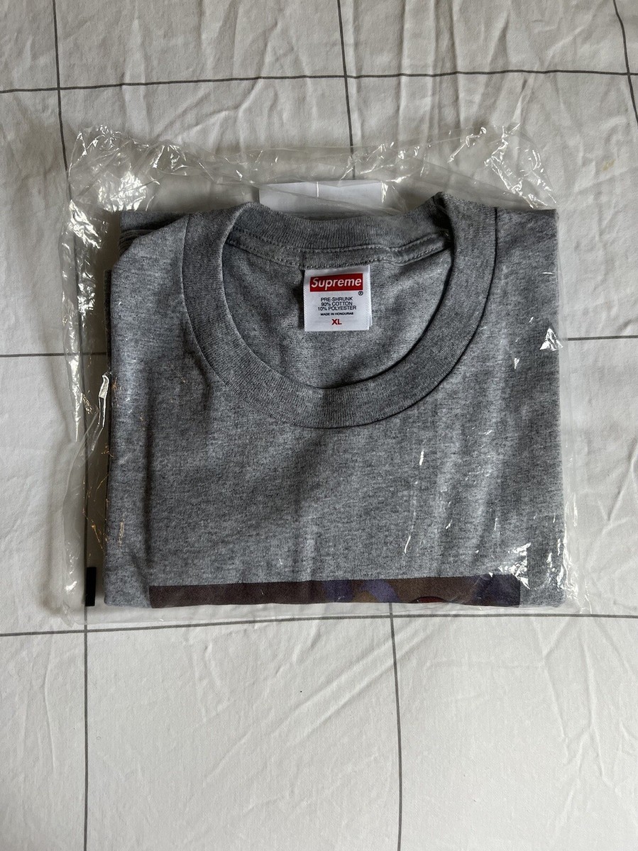 SUPREME Snow White Tee Heather Grey All Cotton T-Shirt FW24 Size