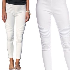 white moto jeggings