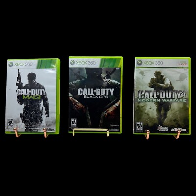 Xbox 360 Lot Of 3 Call of Duty Games Complete w Case Manual Very Good Condition