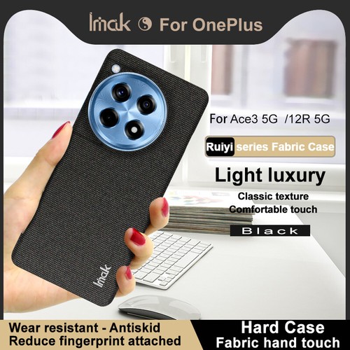 IMAK For OnePlus 12R, Luxury Classic TextureMatte Fabric Touch Matte Cover Case - Picture 11 of 14