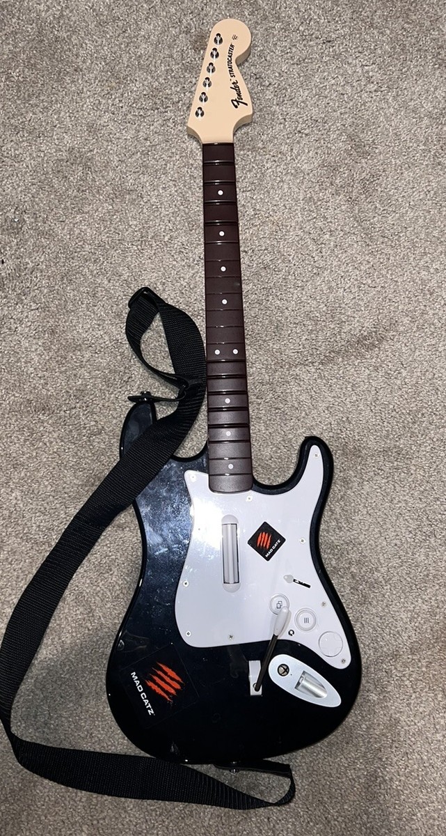 Rock Band 4 Black Wireless Guitar Fender Stratocaster Xbox