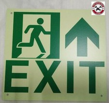 Exit Arrow UP Sign Glow in Dark Sign-Photoluminescent,High Intensity-REF24-1027