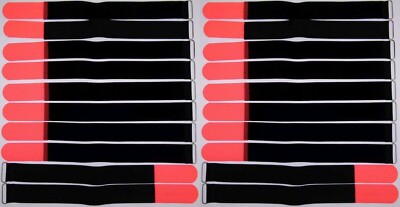 20 x Hook and Loop Cable Ties 400 x 40mm Neon Red Cable Ties Cable Hook and Loop Cable Hook and Loop