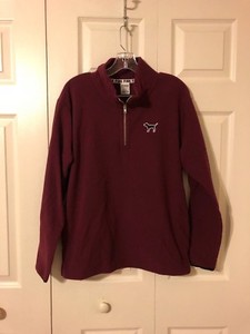 maroon half zip pullover