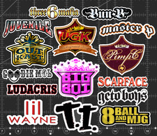 15 Southern Hip-Hop Rap Sticker Pack -Clear, Holographic, or White - Outkast UGK