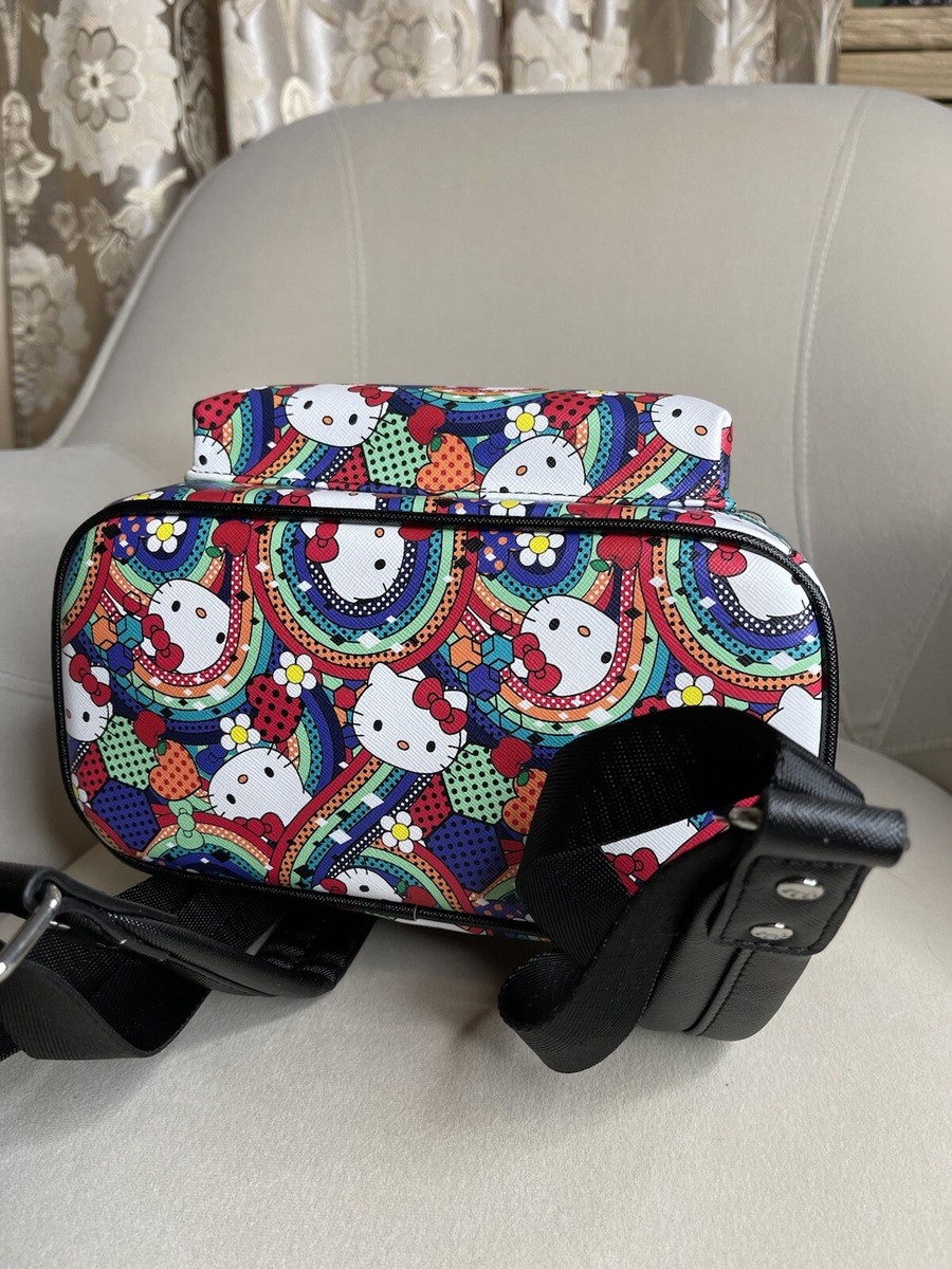 New! Loungefly Sanrio Hello Kitty Rainbow Abstract Mini Backpack Colorful! Loungefly Sanrio Hello Kitty Rainbow Abstract Mini Backpack  main image 4