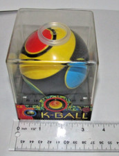 K-Ball Puzzle Ball 3D Logical Toy 3" BLACK/YELLOW NOS IN HARD BOX K8 A4