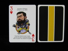 Alejandro Villanueva Pittsburgh Steelers "3 of Hearts" Hero Decks Playing Card