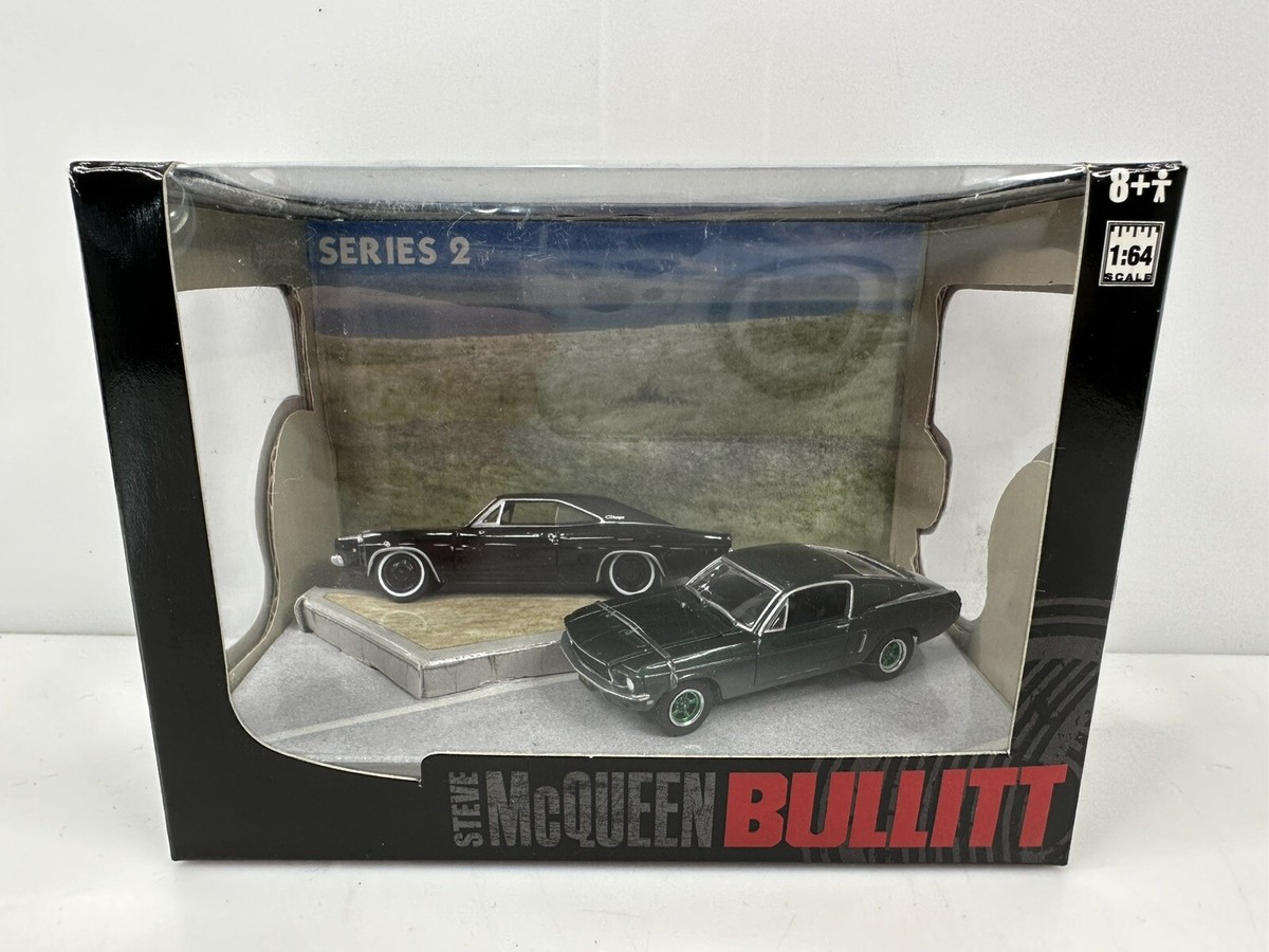 Rare Greenlight Bullitt Diorama Mustang Green Machine Chase