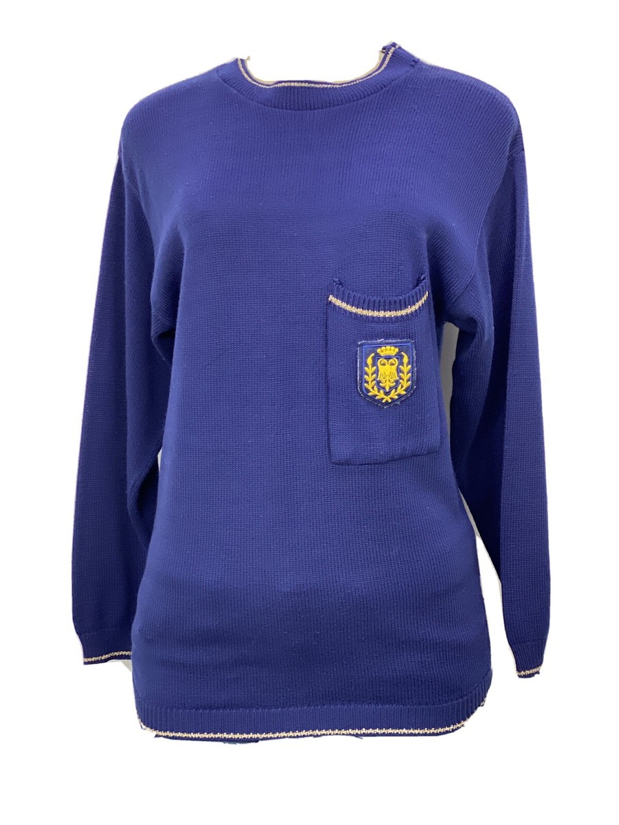 80s90s USA製 Anthony Richards スウェットカーディガン 80-90s Anthony Richards Sweater Women's USA Navy Blue Sz Medium