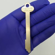 2x York Diebold Safe Deposit Lock Key Blanks 0.065"T x 0.38"W x 3.55"L Flat