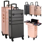 Makeup Trolley 4 in 1 Beauty Trolley Case W/ Drawers Hairdressing Case on Wheels