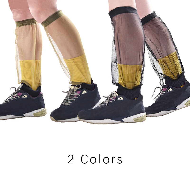 1 par de fundas de pies de malla para exteriores para patas de pesca portátiles antimosquitos Foto 3 de 4