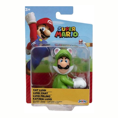 Figura de acción coleccionable Nintendo SUPER MARIO CAT LUIGI 2,5" articulada - Imagen 2 de 10