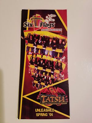 Six Flags Magic Mountain California Brochure 2006 45 Year Anniversary 