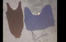 Girls Ballet Leotard Bloch Size 14 Sleeveless And Navy Wrap Skirt