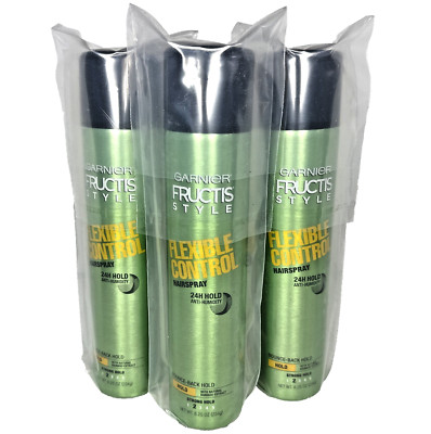 Garnier Fructis Style Flexible Control Hairspray #2 Strong Hold 8.25 Oz. - 3 Set