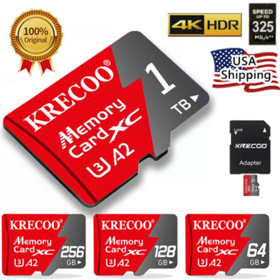 1TB Micro SD Memory Card Class10 Flash 325MB/s Mini for Phone Tablet Camera Lot