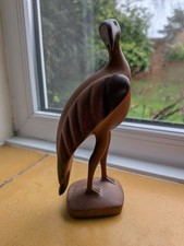 Carved Wood African Vulture Figure Vintage
