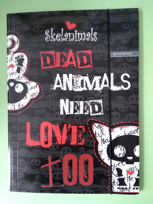 Skelanimels Design Glanzkarton Sammelmappe-Zeichenmappe v. Starpak 3 Klappmappe
