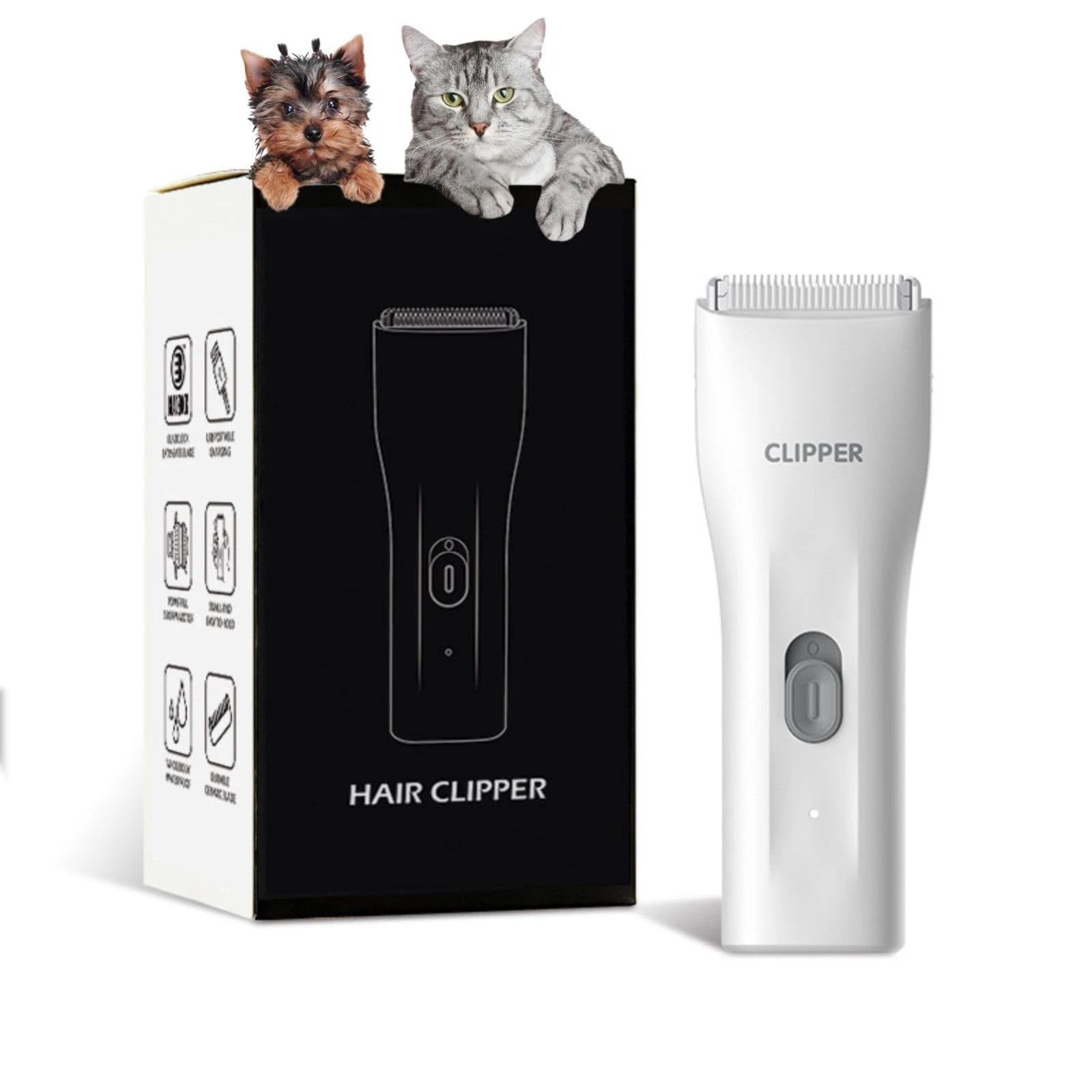 Dog Grooming Cilppers,Handy & Powerful Pet Electric Hair Trimmer Kits Waterpr...