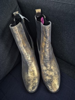 womens Ralph Lauren gold metallic Mylah boots size 5.5