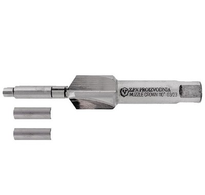 Muzzle Crowning Tool | 110 Degree | 3 Pilots 9mm, .30 cal / 7.62mm 6.5 Creedmoor