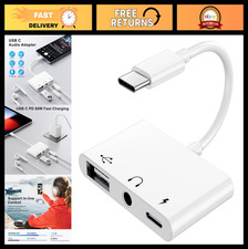 USB C to USB Adapter with 3.5mm Headphone Jack, 60W PD Fast Charging, Type C for