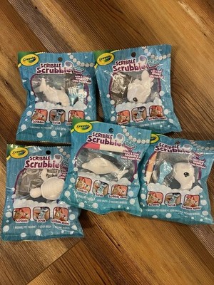Lot Of 5 Crayola Scribble Scrubbie Ocean Pets