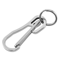 Practical Purple Metal Key Rings Clamp with Quick Release Clip for DIY Use