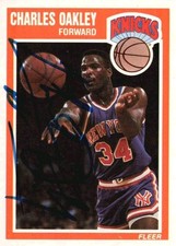 Charles Oakley Signed 1989-90 Fleer #103 New York Knicks Autograph