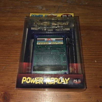 Power Replay Cheat Cartridge for Sony PlayStation 1 Clear Green Blue