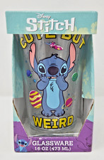 Disney  Lilo and Stitch  Cute but Weird  16oz Pint Glass Drinking Cup  NEW