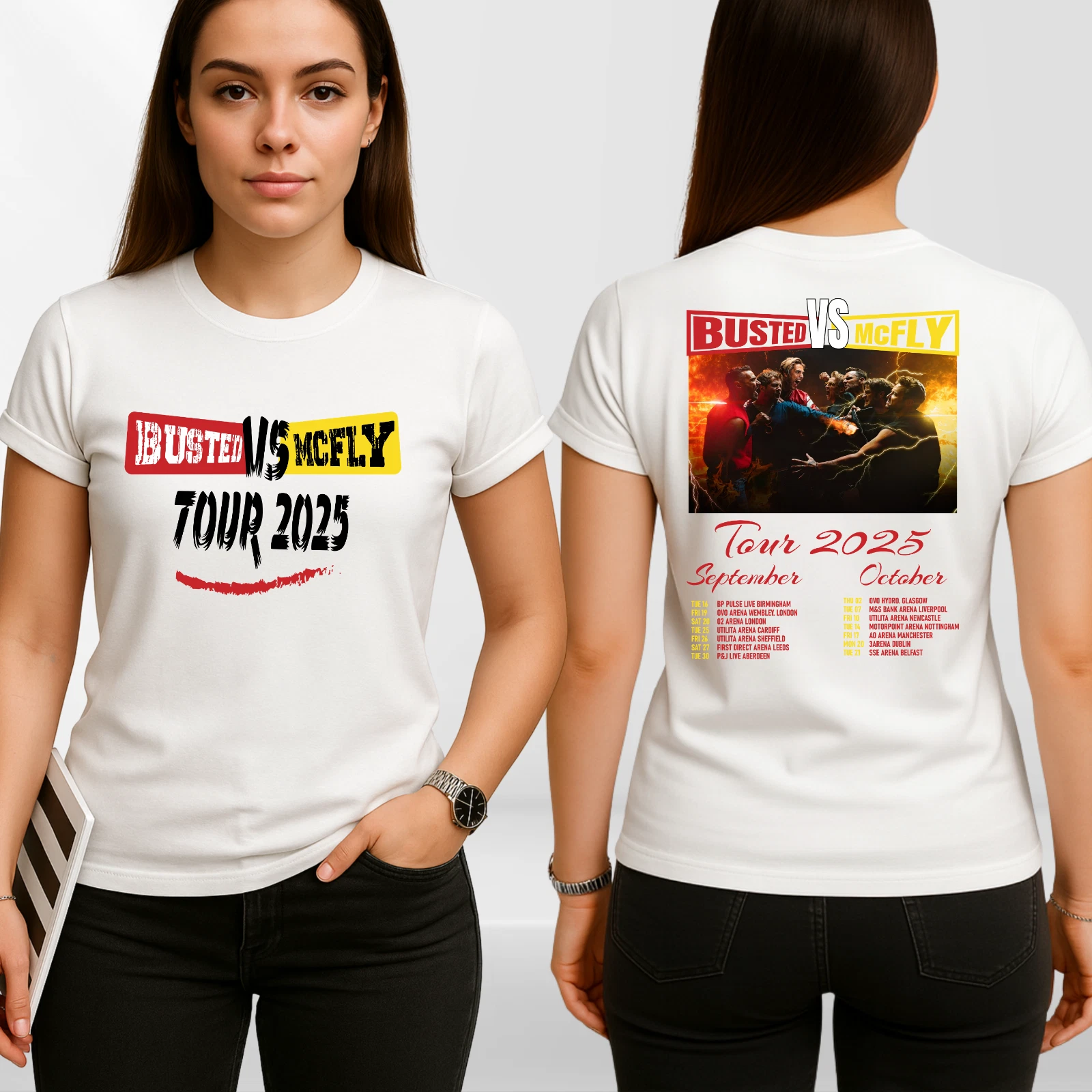 McFly vs Busted Tour 2025 T-Shirt, Team McFly Band