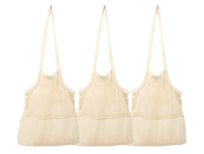 Reusable Mesh Grocery Shopping Bags - Organic Cotton Mesh Tote Bags - Net Far...