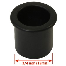 3/4inch CUT-HOLE SIZE Black Round Wire Management Grommet  NO LID 