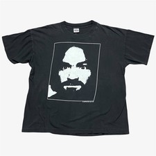 1991 Charles Manson Charlie Don&rsquo;t Surf Zooport Riot Wear T-shirt Vintage