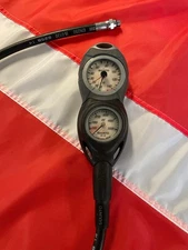 suunto spg pressure depth 2 gauge console new hose psi feet
