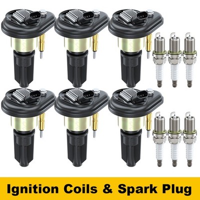 6X Ignition Coil+Iridium Spark Plug Fit 2004-2005 Buick Rainier 4.2L l6 UF303