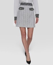 Karl Lagerfeld Paris Womens Black White Wool ...