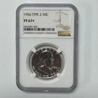 1956 Type 2 Franklin Silver Half Dollar 50c NGC PF 67 Plus PF67+