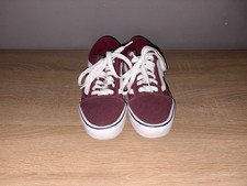 Vans Old Skool Suede / Canvas Burgundy / White unisex 5 6.5 women