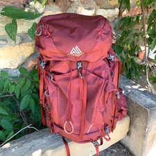 Gregory Kalmia 60 Pack Hiking Backpack Bordeaux Red Womens Plus Size XS/S